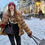 (Фото) Северина блесна на снегот: Во крзнена бунда покажа како изгледа вистински зимски луксуз