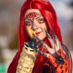 Ресенчанката Бетика на карневалот во Вевчани настапи како Огнената Кралица