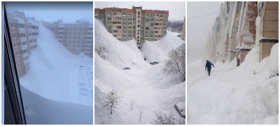 Надреални фотки и видеа од Камчатка во Русија – Снежна покривка од 3 метри, снегот достигнува до 4-тиот кат