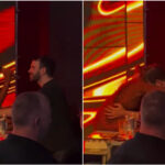 (Видео) „Исплива“ емотивна снимка од Нова година: Александра Пријовиќ пееше на сцена, а сопругот Филип нежно си ја прегрна