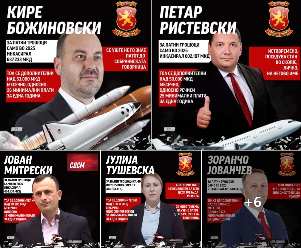 Левица: 14,3 милиони денари за патни трошоци на пратениците – 400 евра за преживување на работниците