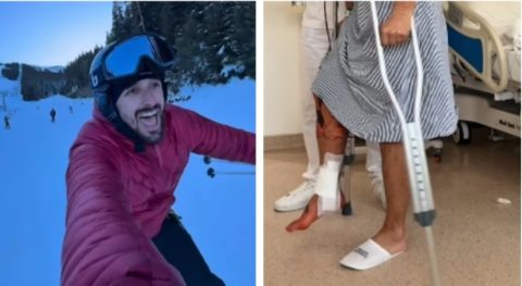 Од скии на петерици: Синот на Тони Михајловски заврши во болница (ВИДЕО)