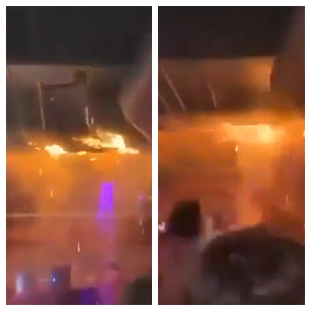 (Видео) Објавена снимка од почетокот на пожарот: таванот гори, едно момче се обидува да го изгаси