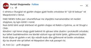 Самопрогласениот поглавар на “Црквата на Косово” со повик Албанската православна црква да се дистанцира од Москва
