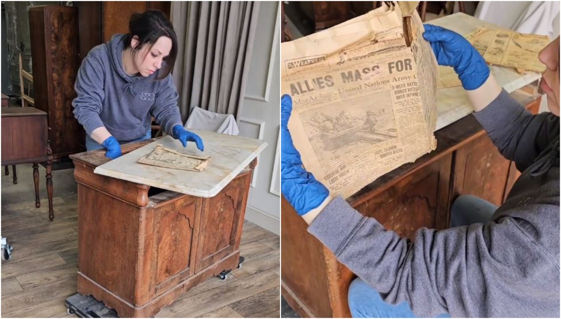 Реставрирала стар мебел и внатре пронашла скриен дел од светската историја: „Никогаш нема да го продадам“ (ВИДЕО)