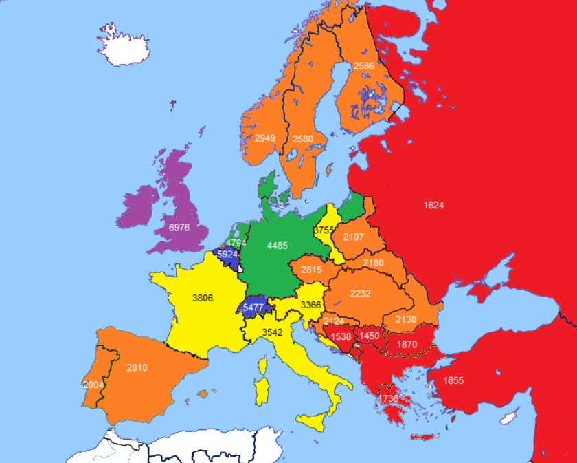 БДП од 1890 година! Како историјата го одредувала богатството на Европа денес? Еве каква била положбата на Балканот