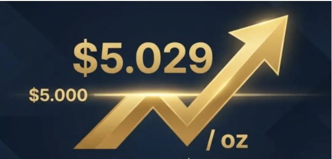 Цената на златото ја проби границата од 5.000 долари за унца