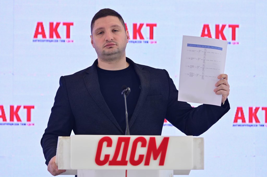 (ВИДЕО) СДСМ со нова „бомба“: Омилена фирма на ВМРО-ДПМНЕ добила 51 тендер вреден 16 милиони евра
