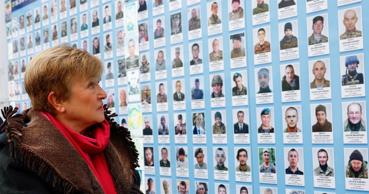 Шефицата на ММФ во Киев, во прва посета по 2023 година