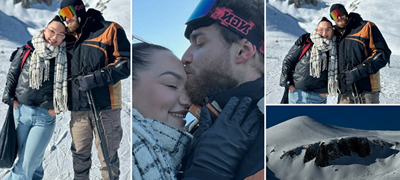 Ивона Јо со свршеникот ужива на снег на Попова Шапка – се возат со жичница, се прегрнуваат