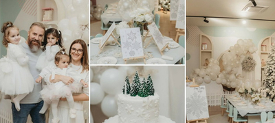 Наша инфлуенсерка ѝ прослави прв роденден на ќерката со тематска роденденска забава „снегулка“ (фото)