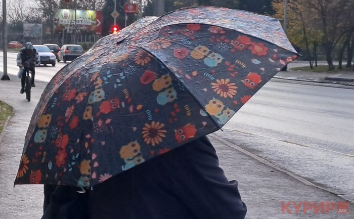 ВРЕМЕ: Дожд во котлините и снег на планините денеска, слично и во наредните денови, пообилни врнежи кон средината на неделата