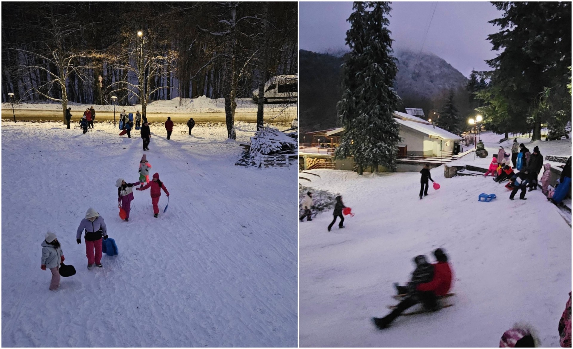 Снегот ги врати спомените од детството: Радост за најмладите, снегот повторно ги повика децата на игра