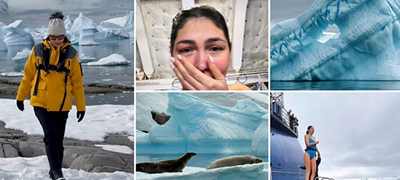 Пингвини, фоки: Србинка плаче од среќа на Антарктикот и скокна во ледениот Јужен Океан (фото+видео)