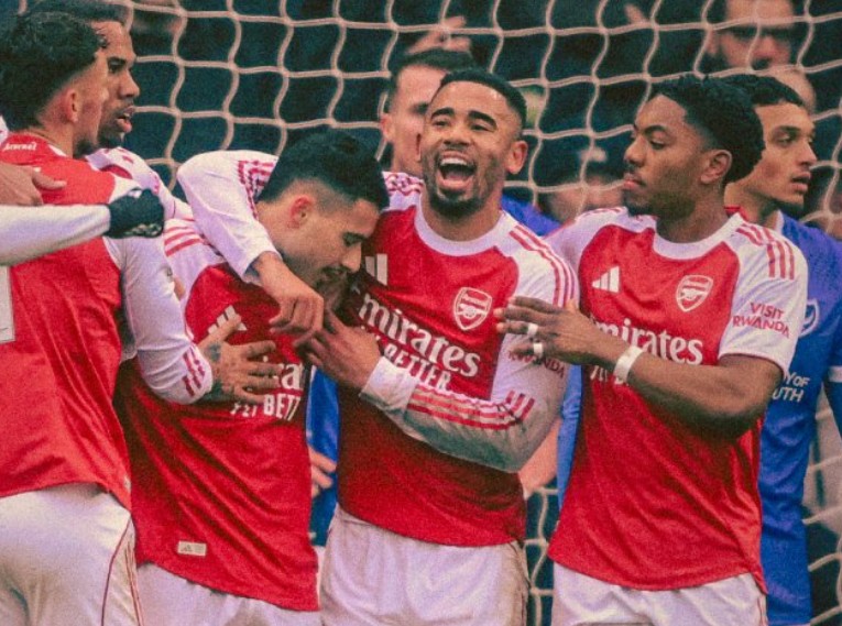 Aрсенал прв прими гол, па го прегази Портсмунт, хет-трик на Мартинели (ВИДЕО)