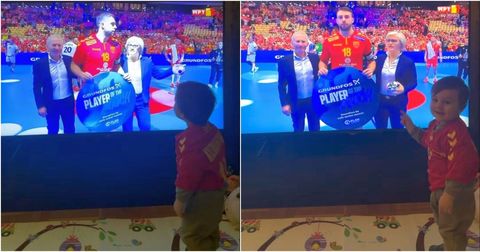 Најслатката поддршка на Кузмановски: Очињата светкаа додека тато беше МВП!