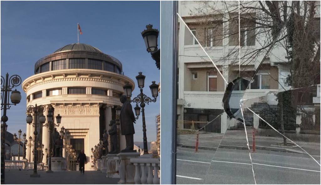 ОЈО Скопје бара притвор за 55-годишниот маж што го оштети стаклото на влезната врата на бугарската амбасада во Скопје