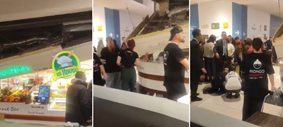 Падна дел од таванот во „Космос“ во Солун – повредена е жена и пренесена во болница (видео)