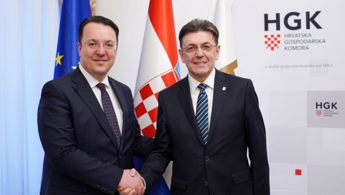 Николоски на средба со Лука Буриловиќ, претседател на Стопанската Комора на Хрватска