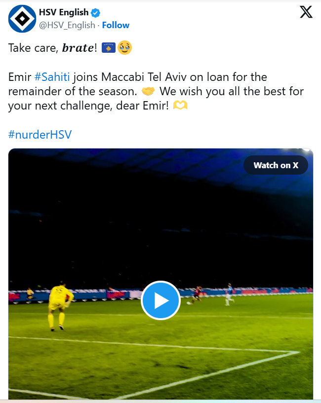 Хамбургер се прости од Косоварот кој играше и за Работнички – на српски јазик