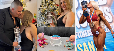 Бодибилдерката Мери Акиевска чека бебе – направи откривање на полот со торта, пресреќни со саканиот