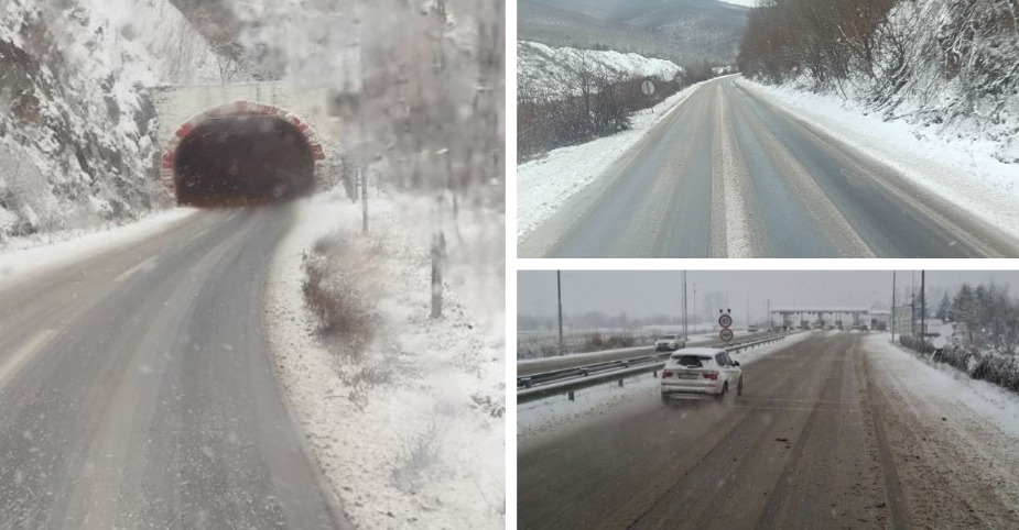 Министерство за транспорт: Сите државни патишта проодни, се препорачува внимателно возење поради врнежи од снег