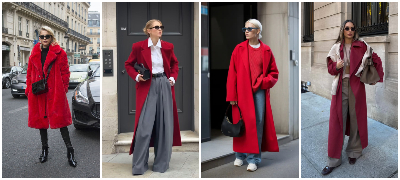 Предлог комбинации поради кои ќе посакате да си купите црвен капут (фото)