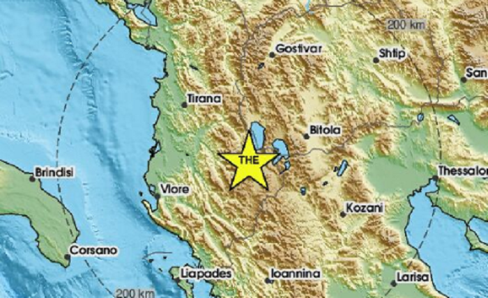 Земјотрес од 3,8 степени со епицентар во Албанија почувствуван и во Охрид и Струга