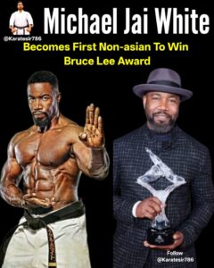 Мајкл Џеј Вајт е првата неазиска личност што ја доби наградата Брус Ли
