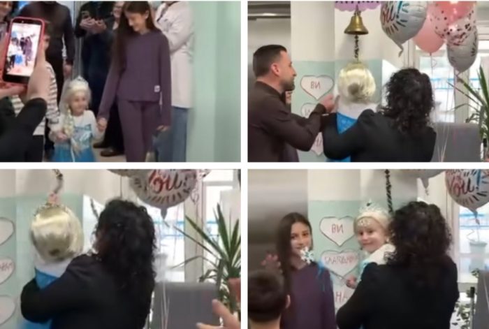 (видео) РАДОСНА ВЕСТ ОД ДЕТСКАТА КЛИНИКА: Уште едно дете ја победи лошата болест, Амина со звукот на ѕвончето ја прослави победата