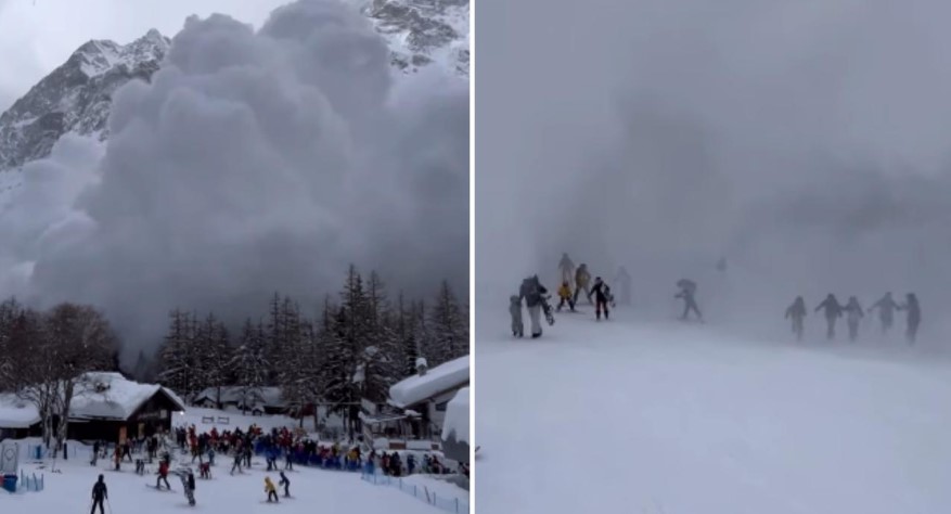 ВИДЕО Застрашувачки сцени во Италија: Огромна лавина затрупа туристи