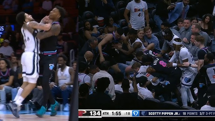 Синот на Скоти Пипен предизвика жестока тепачка – го фрли ривалот во публика (ВИДЕО)