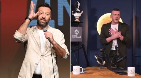 Двајца познати кумановци среде Скопје земјотресот ги „здрма“ пред микрофон: Едниот „искулира“, па паниката ја претвори во смешка во стоечки став, другиот рипна од столчето и за малку ќе се… знаете веќе што, од страв“! (ВИДЕО)