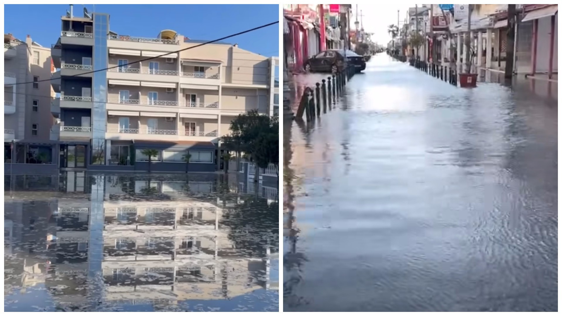 Ние се бориме со дождот, Грците со морето: Водите се излеаја на улиците на омилените грчки летувалишта за Македонците
