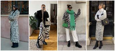 Зебра принтот е новиот фаворит на инфлуенсерките – како да го вметнете во зимските комбинации? (фото)