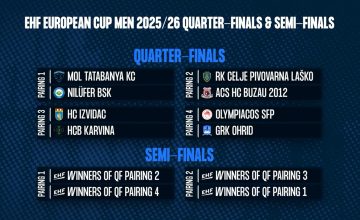 Во 1/4 финалето од ЕХФ Европскиот Куп Охрид ќе се сретне со Олимпијакос