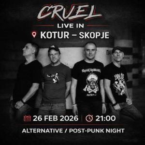 Без маски и филтри – Cruel го најавуваат својот концерт во Котур на 26 февруари