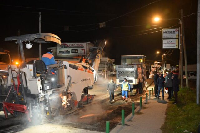 Со 30 камиони и 3 гребалки се работи на улицата „Перо Наков“