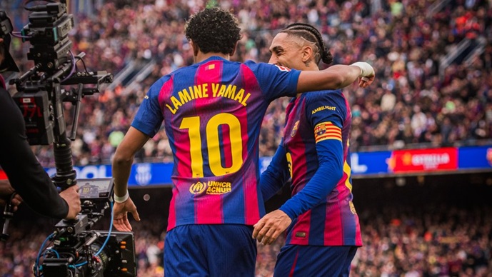 Историски хет-трик на Јамал, шоу на Барса на 100-тиот натпревар на Флик (ВИДЕО)