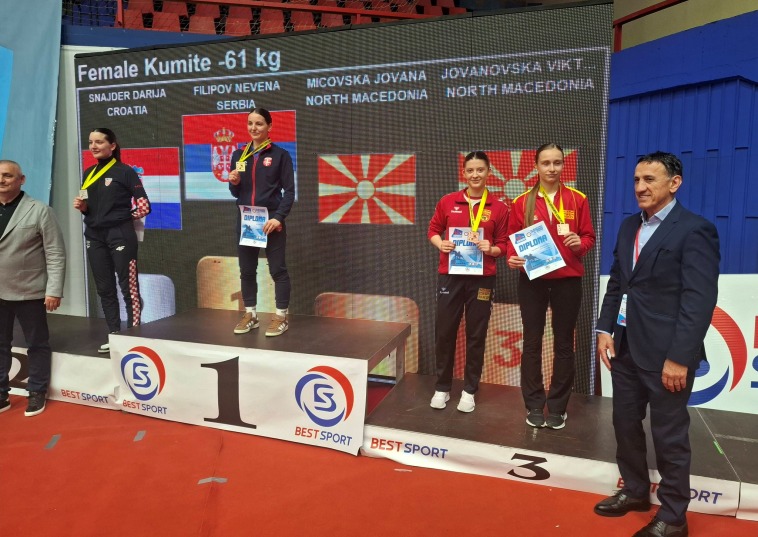 Јована Мицовска и Викторија Јовановска освоија бронзи на Балканското првенство за сениори во Бања Лука
