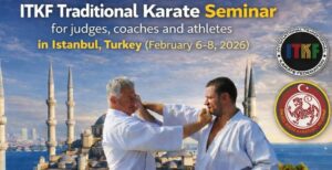 Венцислав и Дејан Недев предавачи на карате семинар во Истанбул
