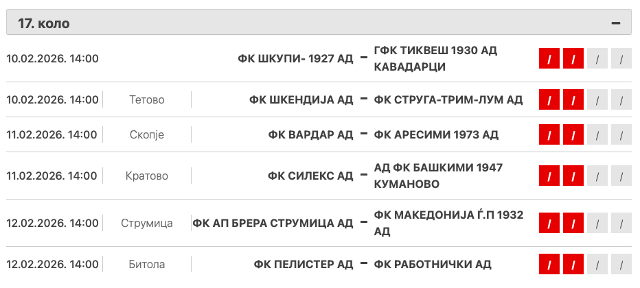 Првата лига продолжува во вторник со дерби-дуел во Тетово (Фото)