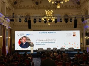 Андоновски на Глобален дијалог во Будимпешта 2026: Стратешката соработка е клуч за градење отпорни системи во дигиталниот свет