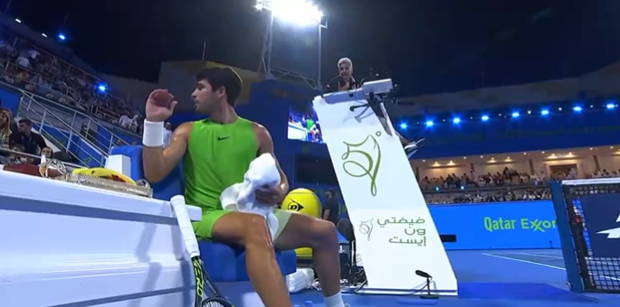 Карлос Алкарас збесна и пцуеше од нервоза, а на крајот се пласираше во полуфиналето во Доха (Видео)