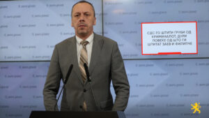 (ВИДЕО) Петрушевски: СДС го штити Груби од криминалот, дури повеќе од што ги штитат Заев и Филипче