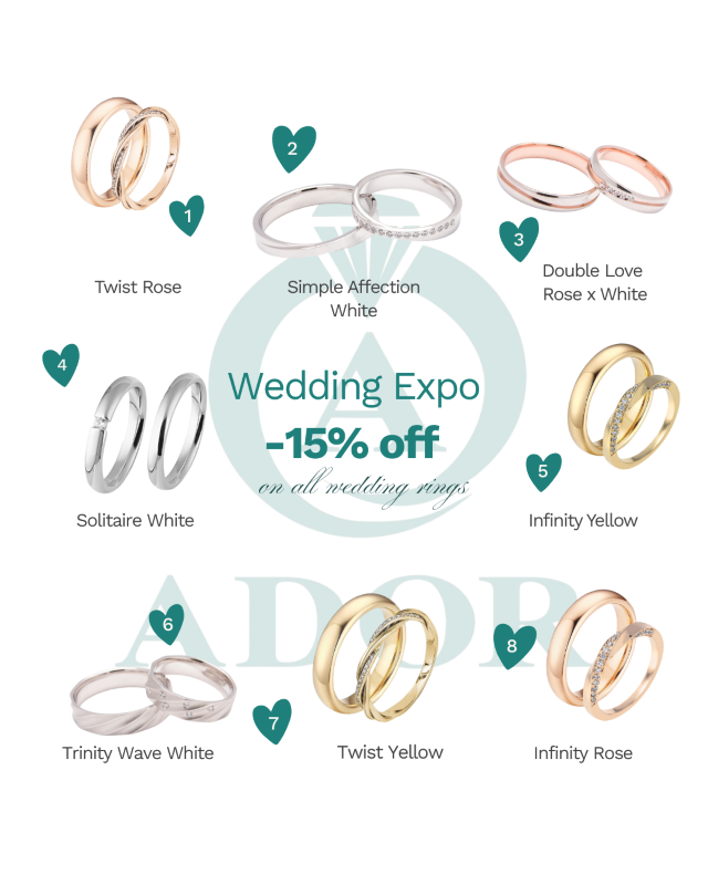 Секој прстен има приказна… ваша приказна: Попуст од 15 % на сите модели бурми на ADOR GOLD