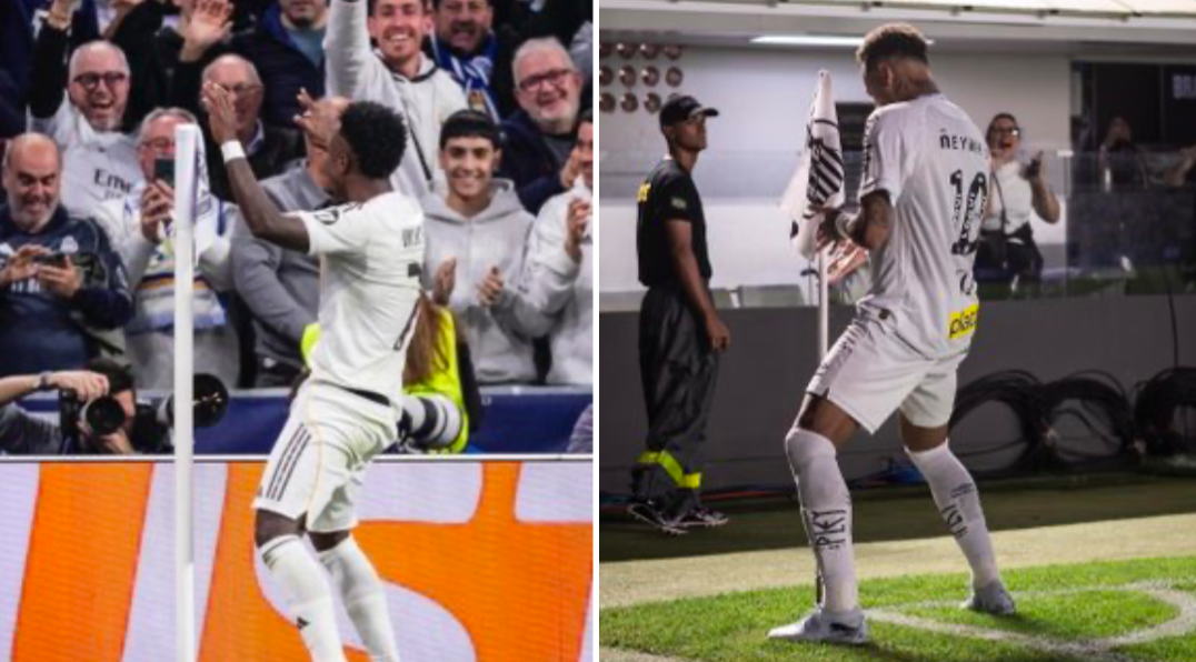 Нејмар со два гола го водеше Сантос до победа, па славеше во стилот на Винисиус (Видео)