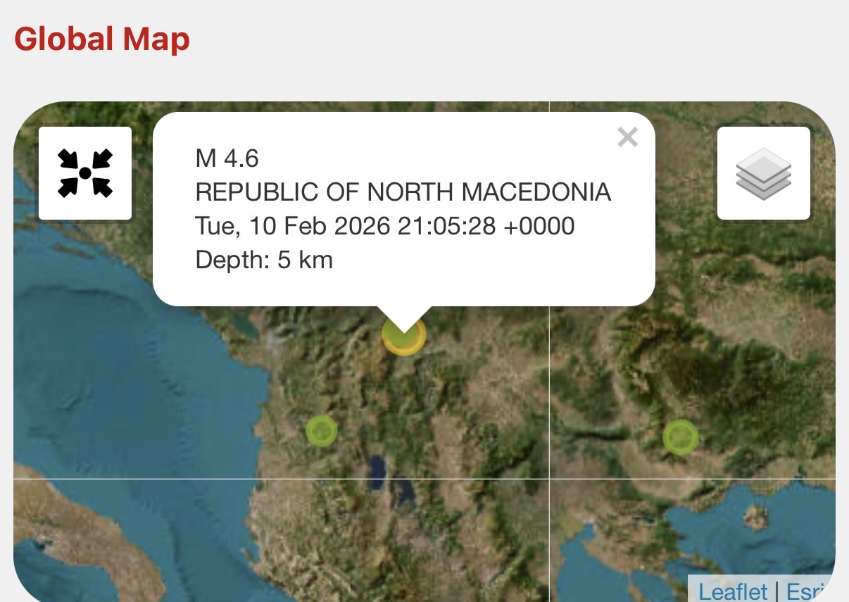 Земјотрес во Македонија