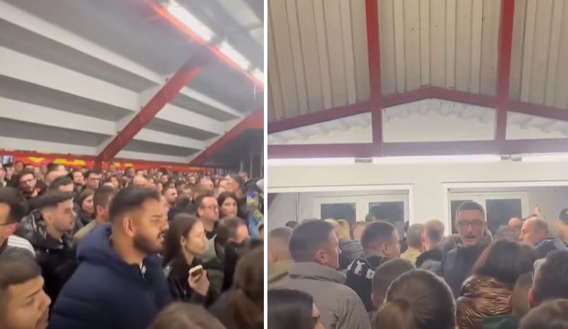 Хаос пред вратите по куп-финалето во Куманово (ВИДЕО)