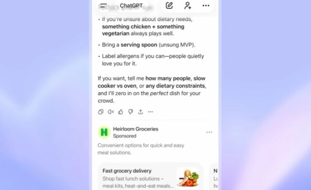 ChatGPT ќе прикажува реклами